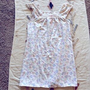 FLAWS Vintage Violette Floral Sleeveless House Dress Sleep medium M